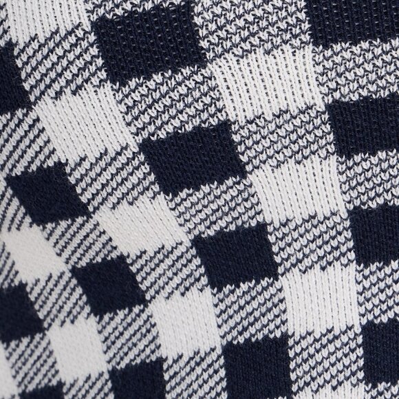 NEW KULE The Jo Plaid Top Navy White Size S - Picture 4 of 7